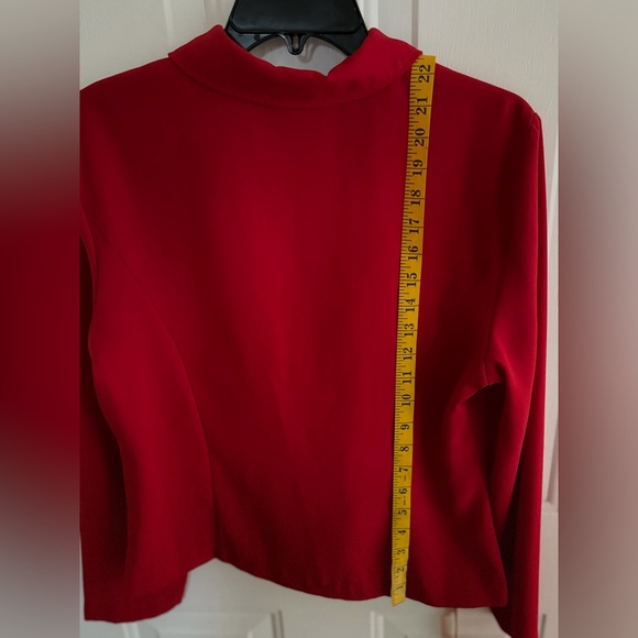 PROPHECY, Women’s Blazer- by Sag Harbor Red Lightweight Zip Front, SIZE 8 ❤️ - Picture 9 of 11